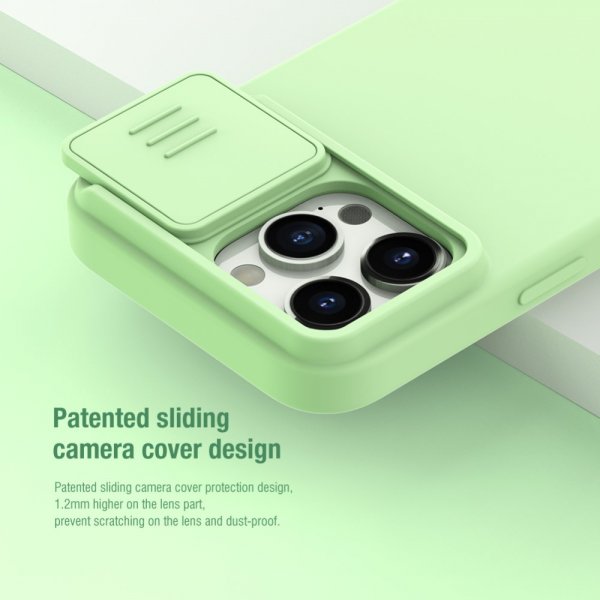 Nillkin iPhone 15 Pro Max Deksel CamShield Silky MagSafe Mørklilla
