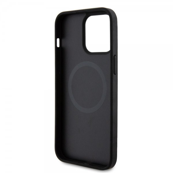 Ferrari iPhone 15 Pro Max Deksel Carbon PU Leather MagSafe Svart