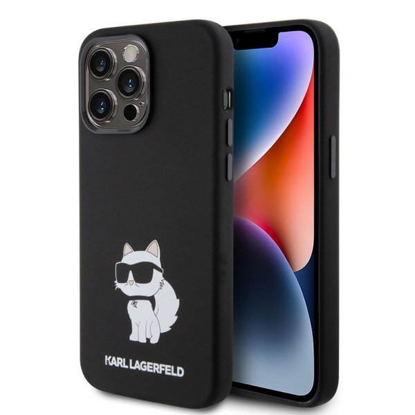 Karl Lagerfeld iPhone 15 Pro Max Deksel Choupette NFT Svart