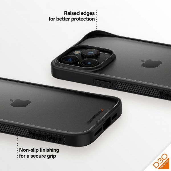 PanzerGlass iPhone 15 Pro Max Deksel ClearCase D3O Svart