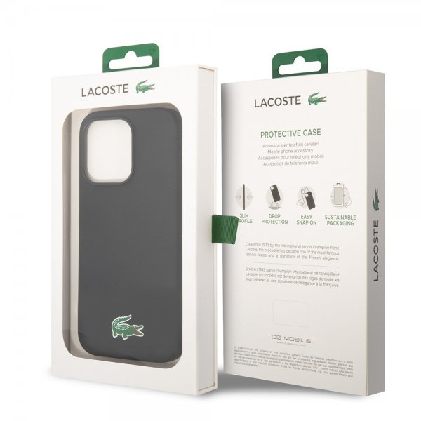 Lacoste iPhone 15 Pro Max Deksel Croc Logo MagSafe Svart