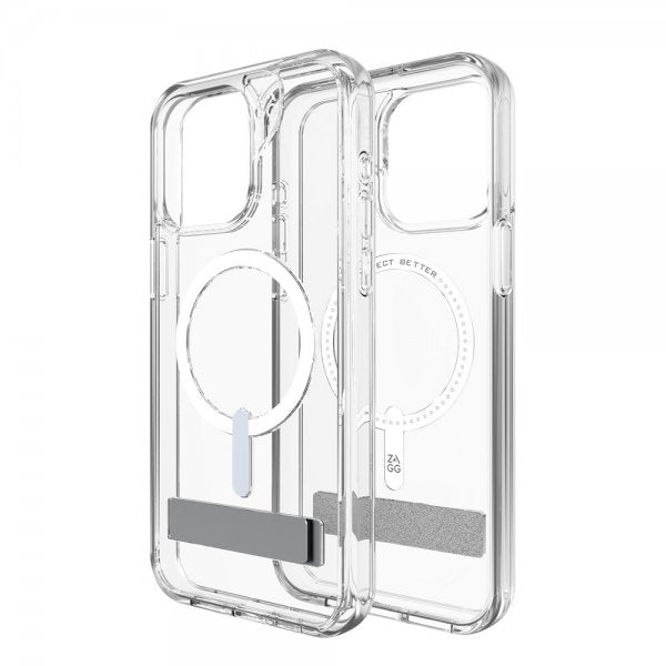 Zagg iPhone 15 Pro Max Deksel Crystal Palace Snap Kickstand Clear