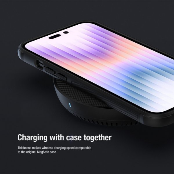 Nillkin iPhone 15 Pro Max Deksel Frosted Shield Pro MagSafe Svart