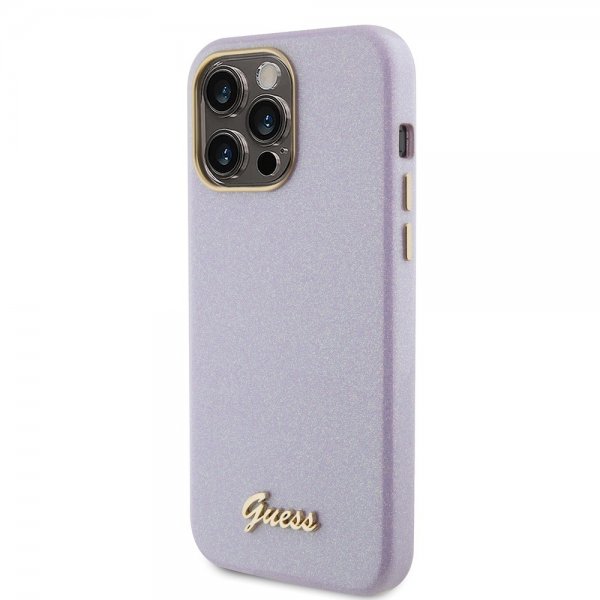 Guess iPhone 15 Pro Max Deksel Full Glitter Wrapped Lilac
