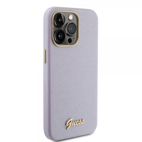 Guess iPhone 15 Pro Max Deksel Full Glitter Wrapped Lilac