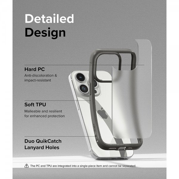 Ringke iPhone 15 Pro Max Deksel Fusion Bold Matte Gray