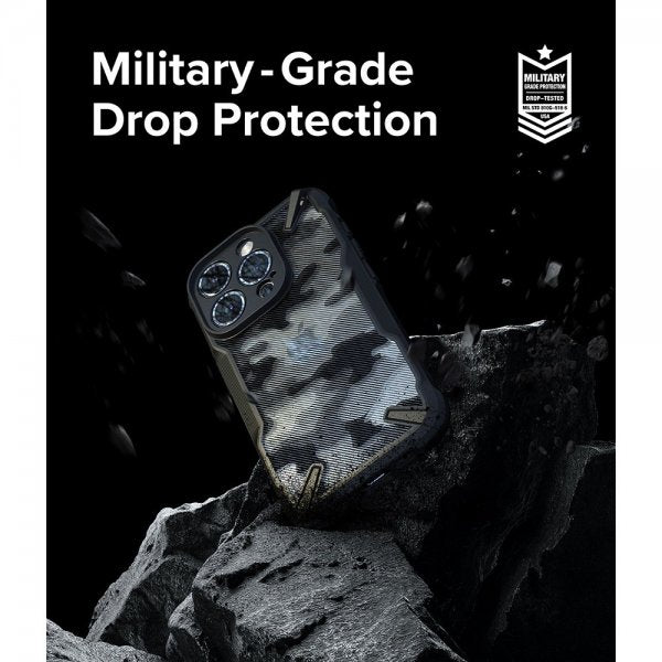 Ringke iPhone 15 Pro Max Deksel Fusion X Design Camo Black