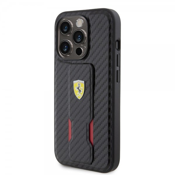 Ferrari iPhone 15 Pro Max Deksel Grip Stand Function Svart
