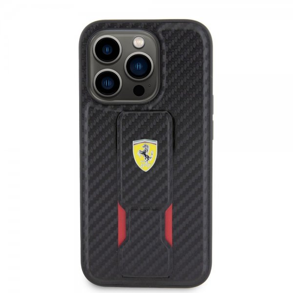 Ferrari iPhone 15 Pro Max Deksel Grip Stand Function Svart