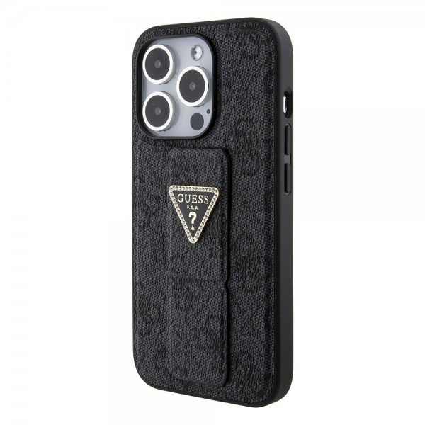 Guess iPhone 15 Pro Max Deksel Grip Stand Function Svart