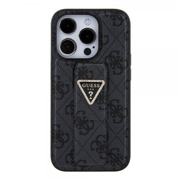 Guess iPhone 15 Pro Max Deksel Grip Stand Function Svart