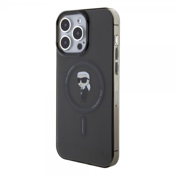 Karl Lagerfeld iPhone 15 Pro Max Deksel Ikonik MagSafe Svart