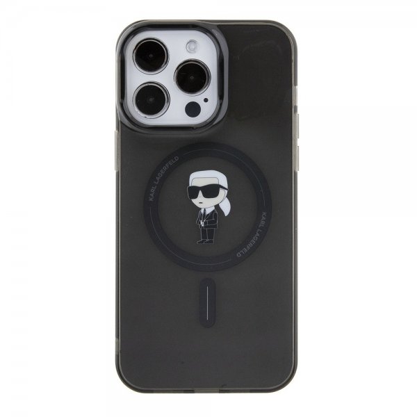 Karl Lagerfeld iPhone 15 Pro Max Deksel Ikonik MagSafe Svart