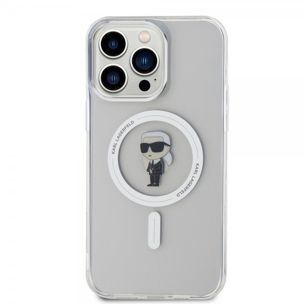 Karl Lagerfeld iPhone 15 Pro Max Deksel Ikonik MagSafe Transparent