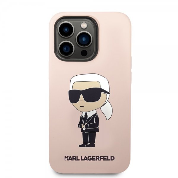 Karl Lagerfeld iPhone 15 Pro Max Deksel Ikonik NFT Rosa