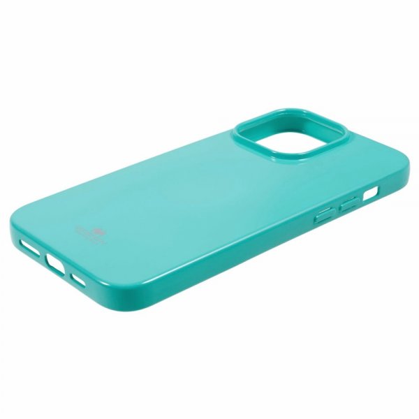 Mercury iPhone 15 Pro Max Deksel Jelly Glitter Cyan