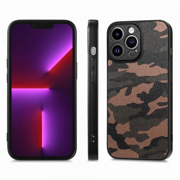 iPhone 15 Pro Max Deksel Kamuflasje Brun