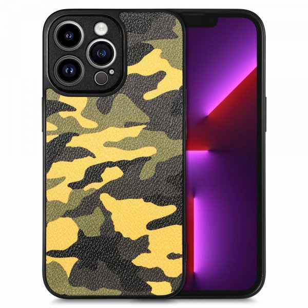 iPhone 15 Pro Max Deksel Kamuflasje Gul