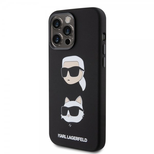 Karl Lagerfeld iPhone 15 Pro Max Deksel Karl & Choupette Svart