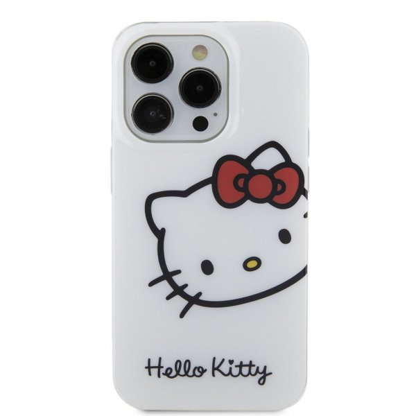 Hello Kitty iPhone 15 Pro Max Deksel Kitty Logo Hvit