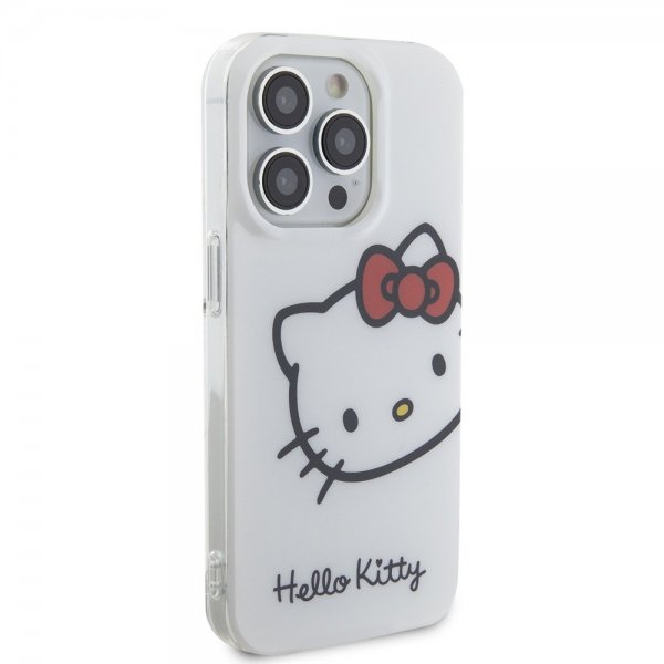 Hello Kitty iPhone 15 Pro Max Deksel Kitty Logo Hvit