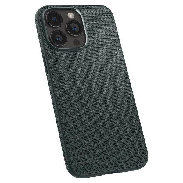 Spigen iPhone 15 Pro Max Deksel Liquid Air Abyss Green