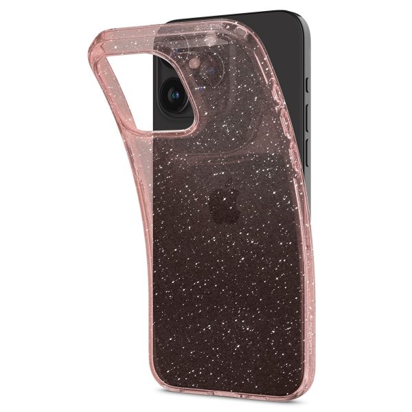Spigen iPhone 15 Pro Max Deksel Liquid Crystal Glitter Rose Quartz