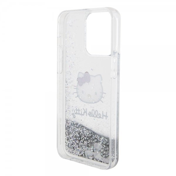 Hello Kitty iPhone 15 Pro Max Deksel Liquid Glitter Translucent