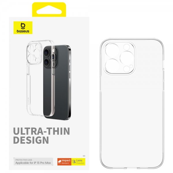 Baseus iPhone 15 Pro Max Deksel Lucent Series Transparent