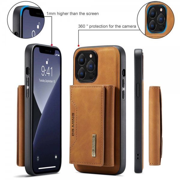 Dg.Ming iPhone 15 Pro Max Deksel M2 Series Avtakbart Kortholder Brun
