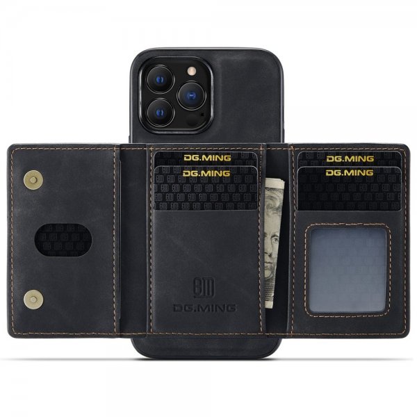 Dg.Ming iPhone 15 Pro Max Deksel M2 Series Avtakbart Kortholder Svart