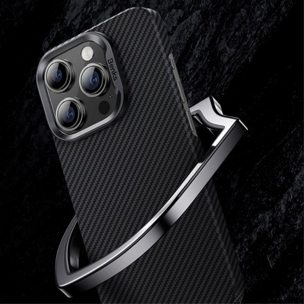 Benks iPhone 15 Pro Max Deksel MagSafe Kevlar Svart