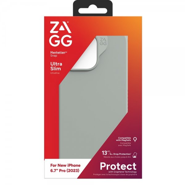 Zagg iPhone 15 Pro Max Deksel Manhattan Snap Sage