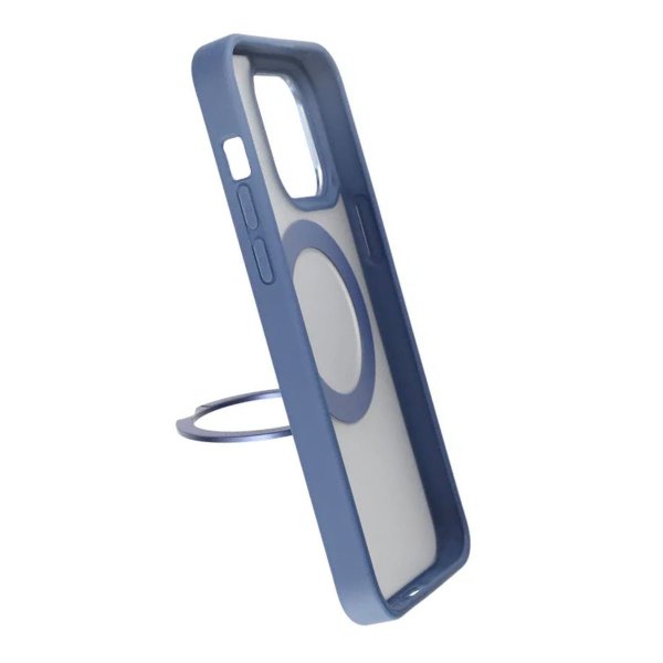 Rvelon iPhone 15 Pro Max Deksel Roterbart Stativ Blå