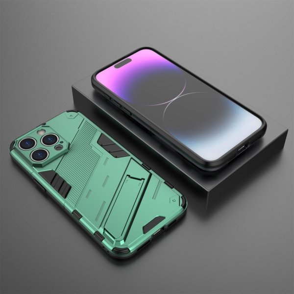 iPhone 15 Pro Max Deksel med Stativ Grønn