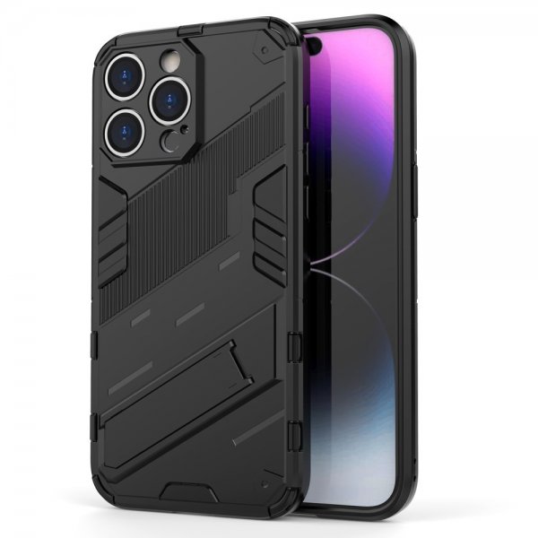 iPhone 15 Pro Max Deksel med Stativ Svart