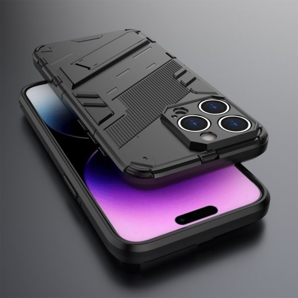 iPhone 15 Pro Max Deksel med Stativ Svart