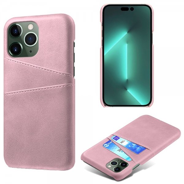 iPhone 15 Pro Max Deksel med To Kortlommer Rosegull