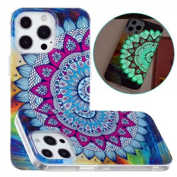 iPhone 15 Pro Max Deksel Motiv Blå Mandala