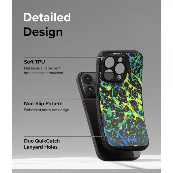 Ringke iPhone 15 Pro Max Deksel Onyx Design Action Painting