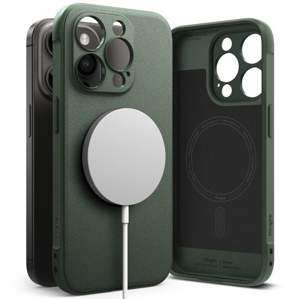 Ringke iPhone 15 Pro Max Deksel Onyx Magnetic Dark Green