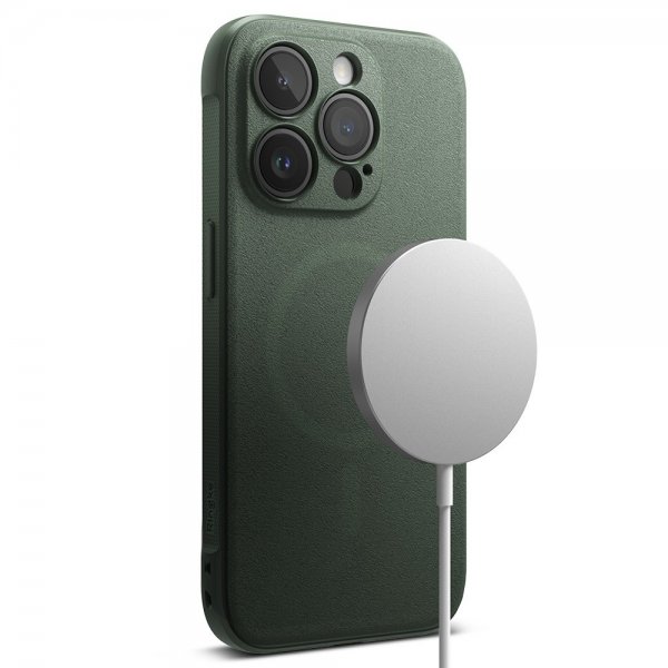 Ringke iPhone 15 Pro Max Deksel Onyx Magnetic Dark Green