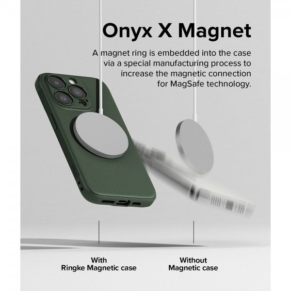 Ringke iPhone 15 Pro Max Deksel Onyx Magnetic Dark Green