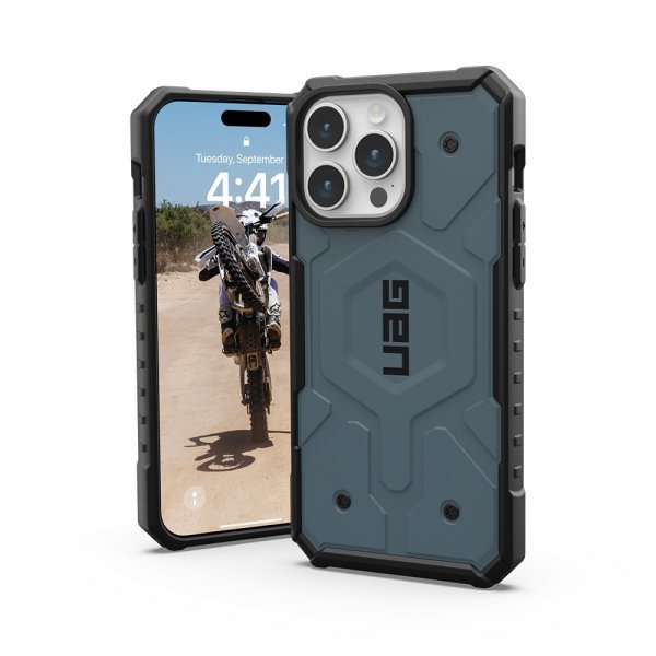 Urban Armor Gear (UAG) iPhone 15 Pro Max Deksel Pathfinder MagSafe Cloud Blue