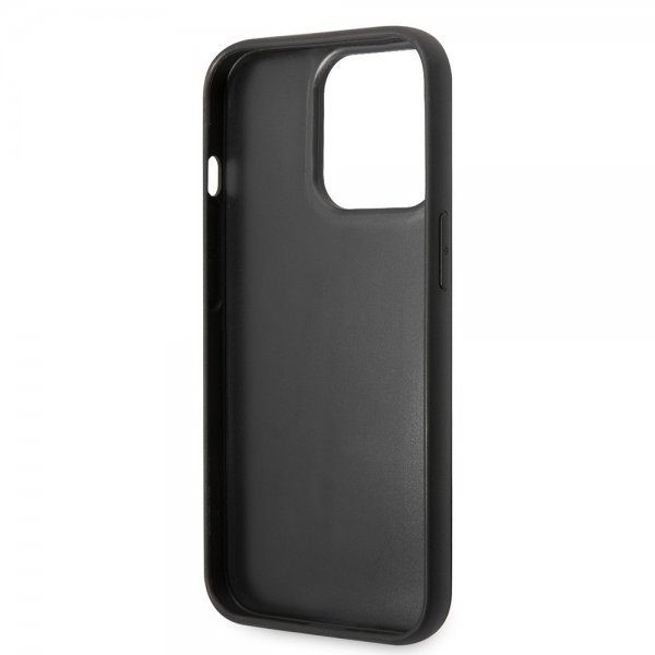 Karl Lagerfeld iPhone 15 Pro Max Deksel Quilted Nylon Puffy Case Logo Plate Svart