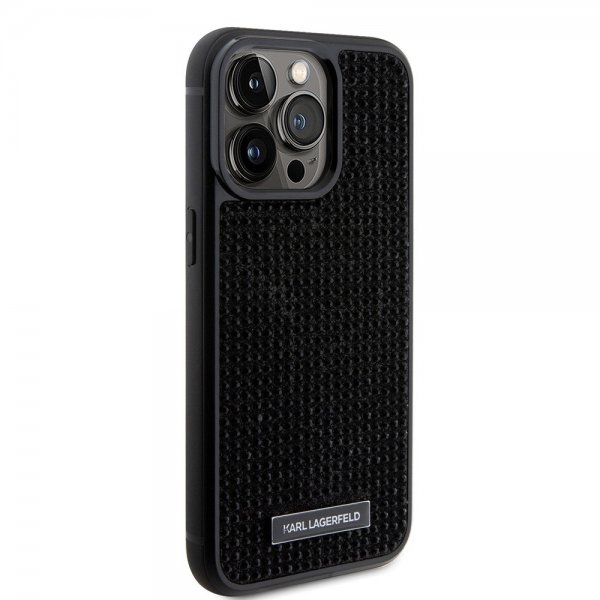 Karl Lagerfeld iPhone 15 Pro Max Deksel Rhinestone Svart