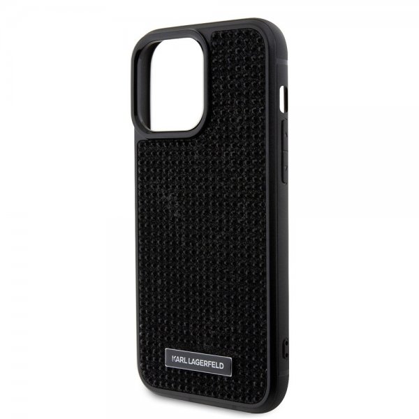 Karl Lagerfeld iPhone 15 Pro Max Deksel Rhinestone Svart