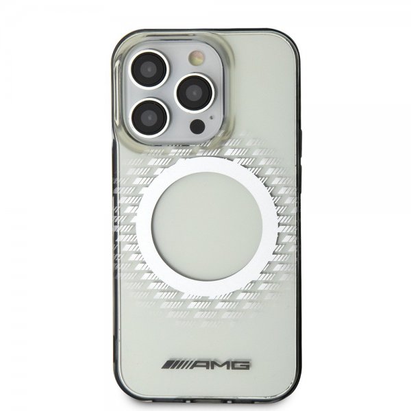 Mercedes Benz iPhone 15 Pro Max Deksel Rhombus Pattern MagSafe AMG Transparent