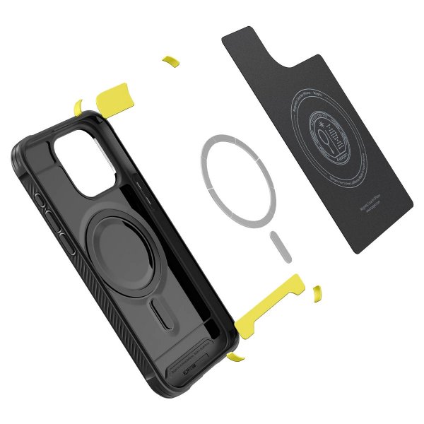 Spigen iPhone 15 Pro Max Deksel Rugged Armor MagFit Matte Black