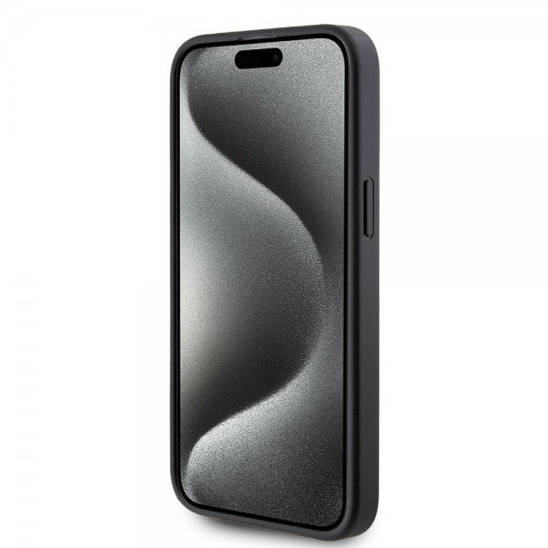 Karl Lagerfeld iPhone 15 Pro Max Deksel Saffiano Double Cardslot Svart
